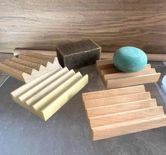 Natural wood soap savers