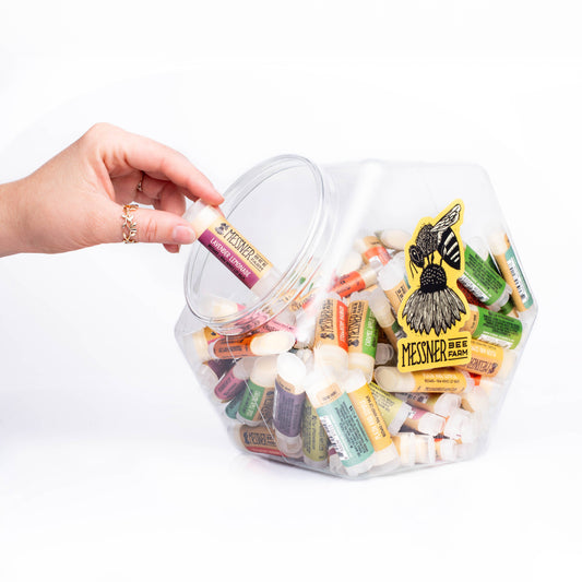 Only at Brisa’s Nail Salon - assorted lip balms Messner Bee Farms