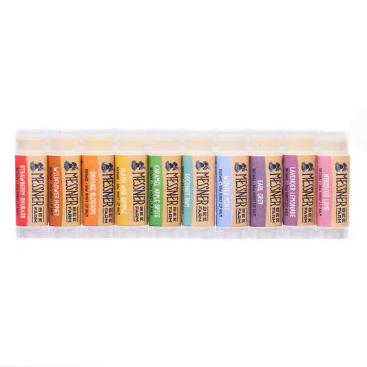 Only at Brisa’s Nail Salon - assorted lip balms Messner Bee Farms