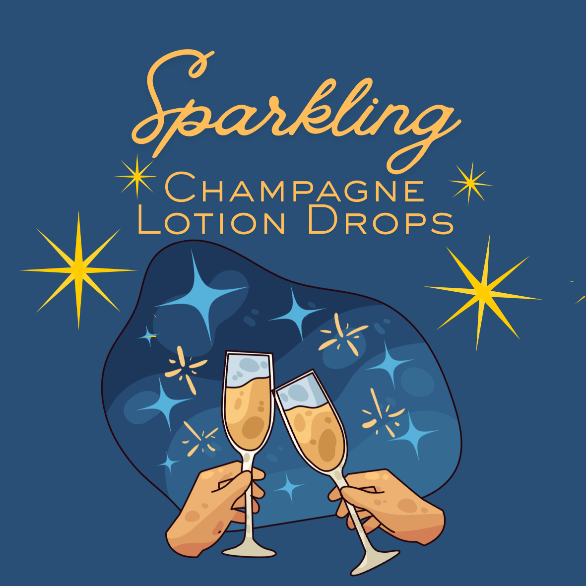 Sparkling Champagne lotion drops 4oz